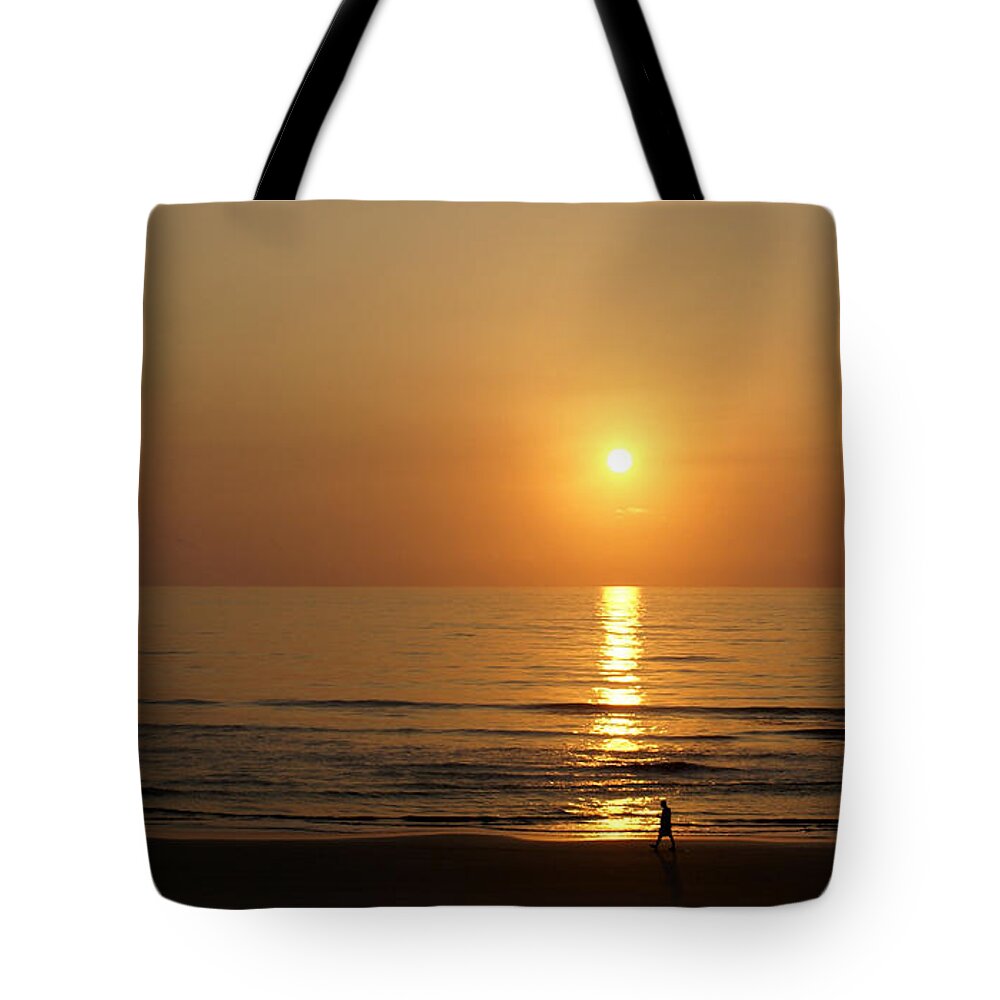 Morning Stroll Tote Bag featuring the photograph Morning Stroll by Chauncy Holmes