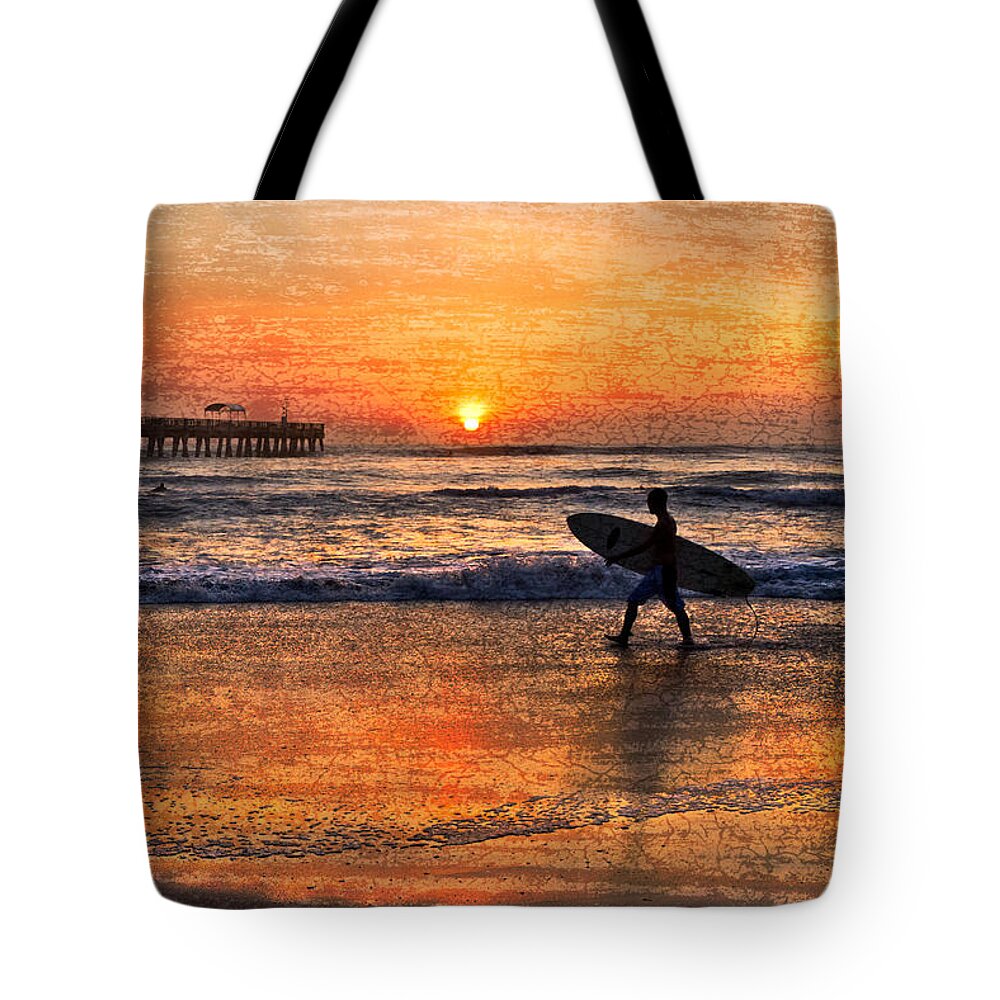 Benny's Tote Bag featuring the photograph Morning Surf by Debra and Dave Vanderlaan