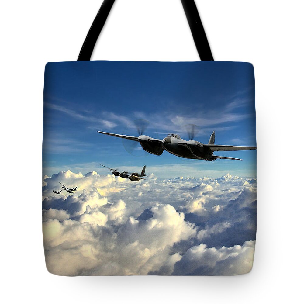 Mosquito Tote Bag featuring the digital art Mosquito Force by Airpower Art