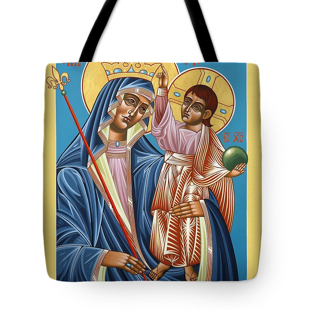 Father Bill Tote Bag featuring the painting Mother of God Asking for Humility 143 by William Hart McNichols