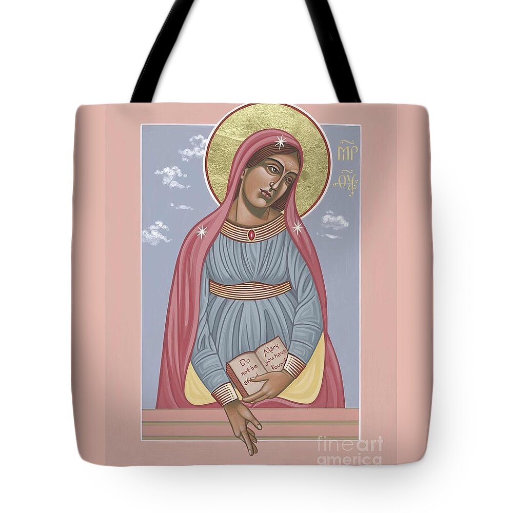 Mother Of God Tote Bag featuring the painting Mother of Holy Hope 263 by William Hart McNichols