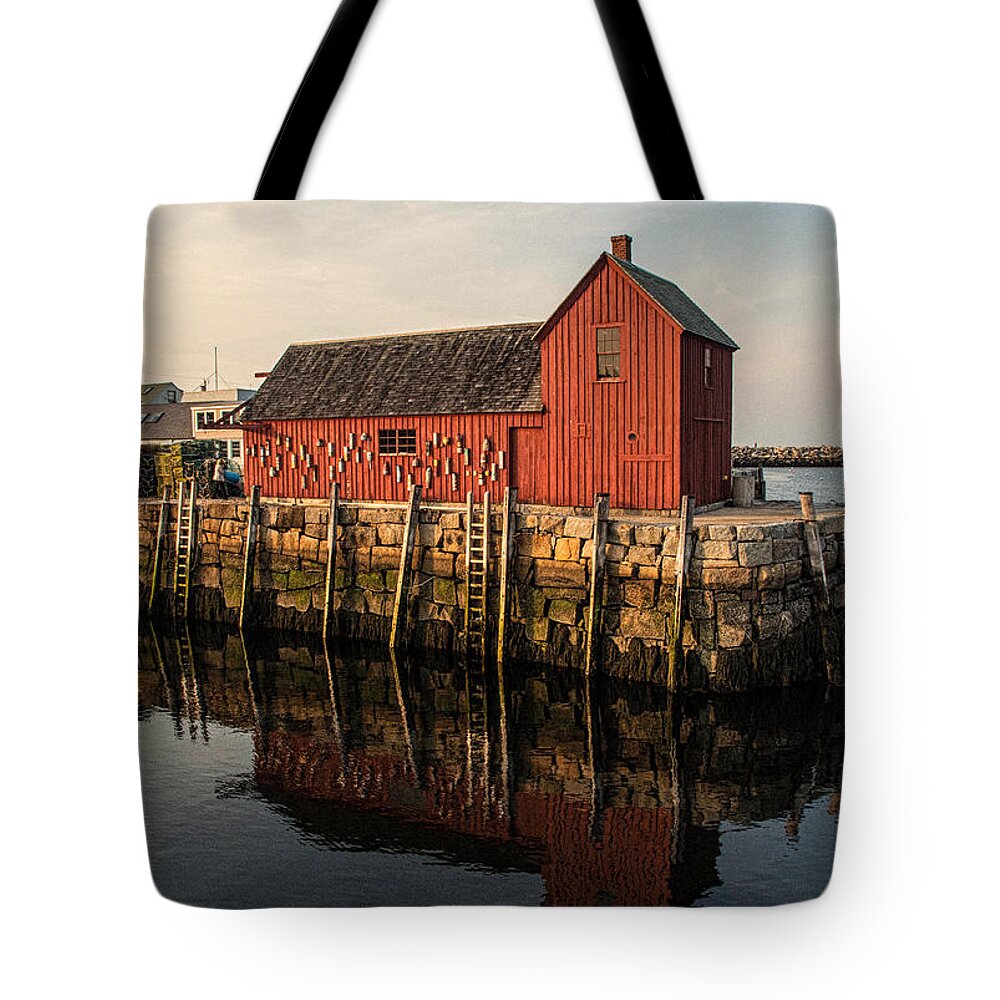 New England Tote Bag featuring the photograph Motif no 1 Warm by Nancy De Flon