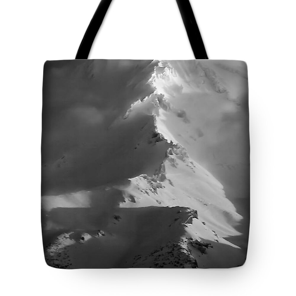 Mount Shasta Tote Bag featuring the photograph Mount Shasta Winter by Lisa Chorny