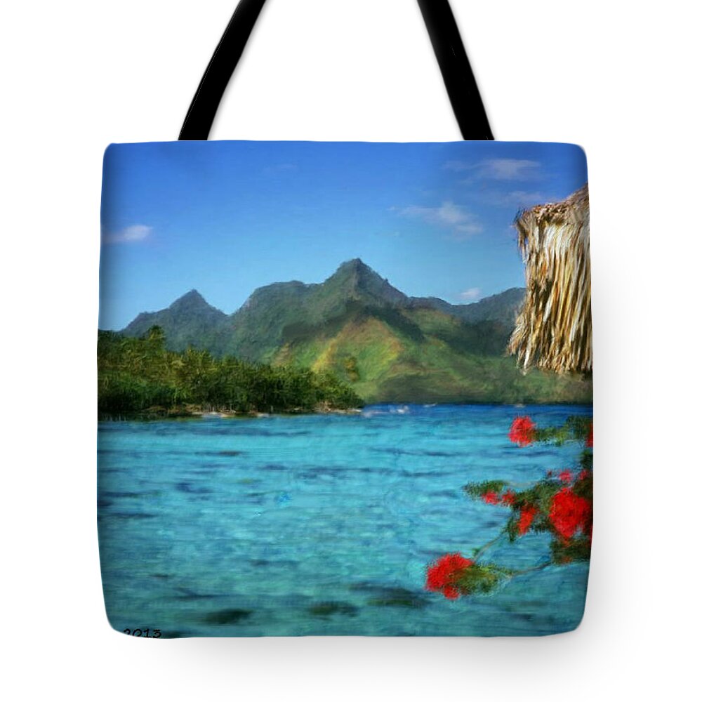 Lake Tote Bag featuring the painting Mountain Lake by Bruce Nutting