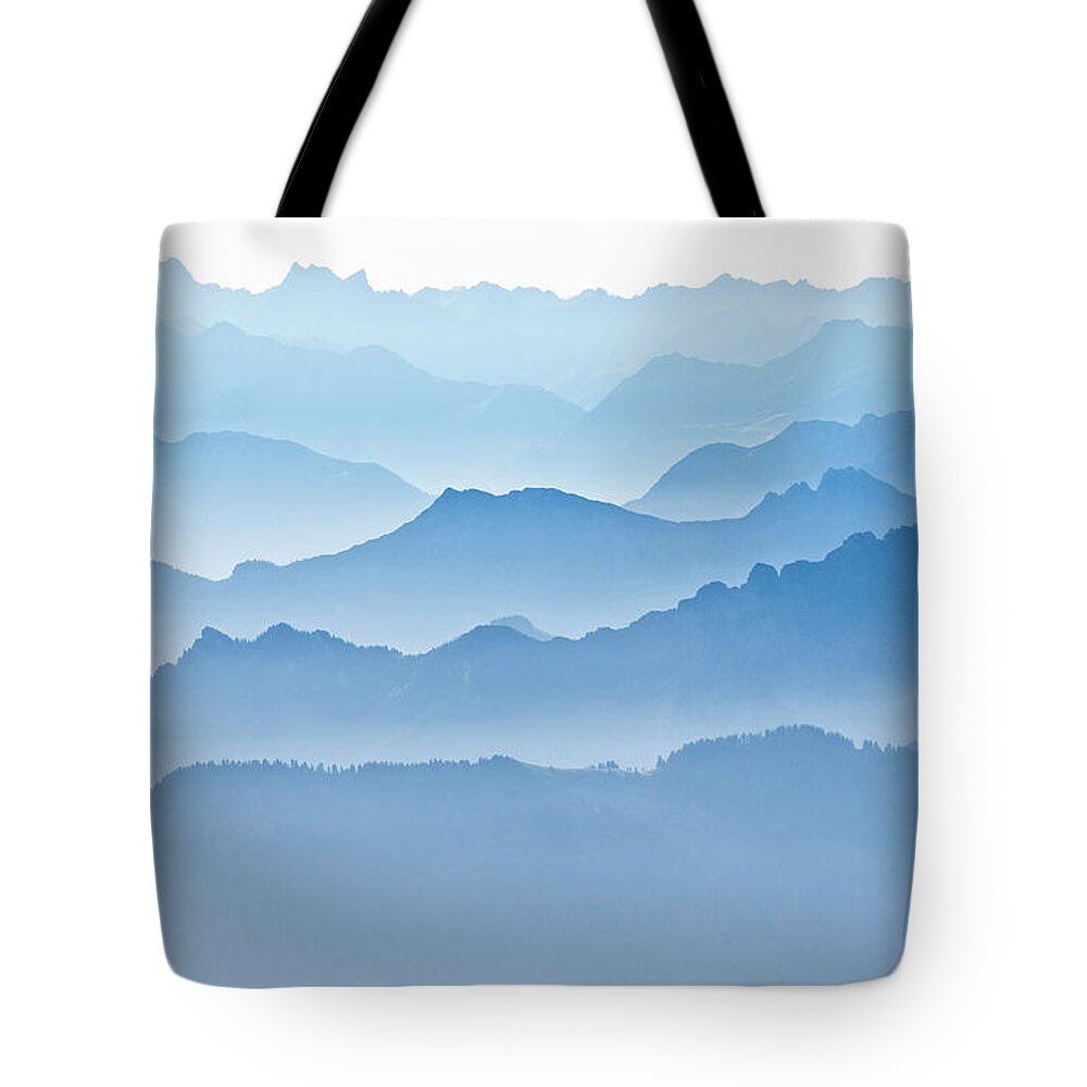 Tranquility Tote Bag featuring the photograph Mountain Landscape, Saentis, Appenzell by Thierryhennet