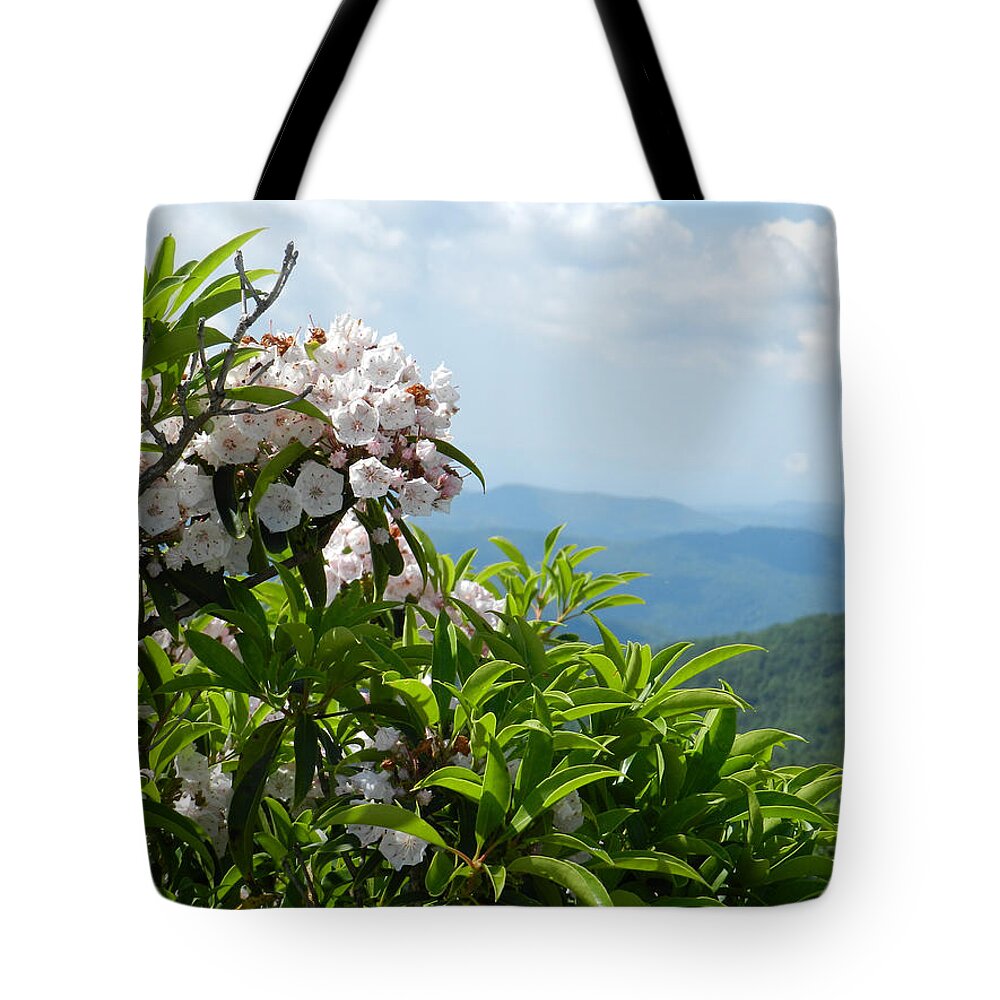Mountain Laurel Tote Bag featuring the photograph Mountain Laurel by Deborah Ferree