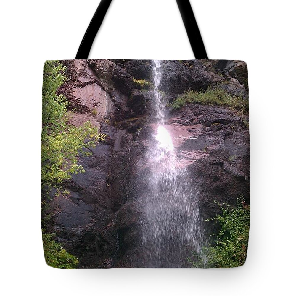 Landscape Tote Bag featuring the photograph Mountain Waterfall by Fortunate Findings Shirley Dickerson