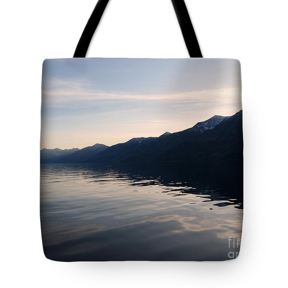 Selkirk Tote Bag featuring the photograph Mountains at Sunset by Leone Lund