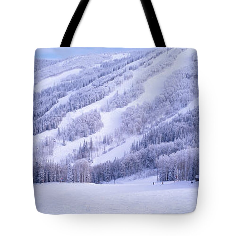 Photography Tote Bag featuring the photograph Mountains, Snow, Steamboat Springs by Panoramic Images