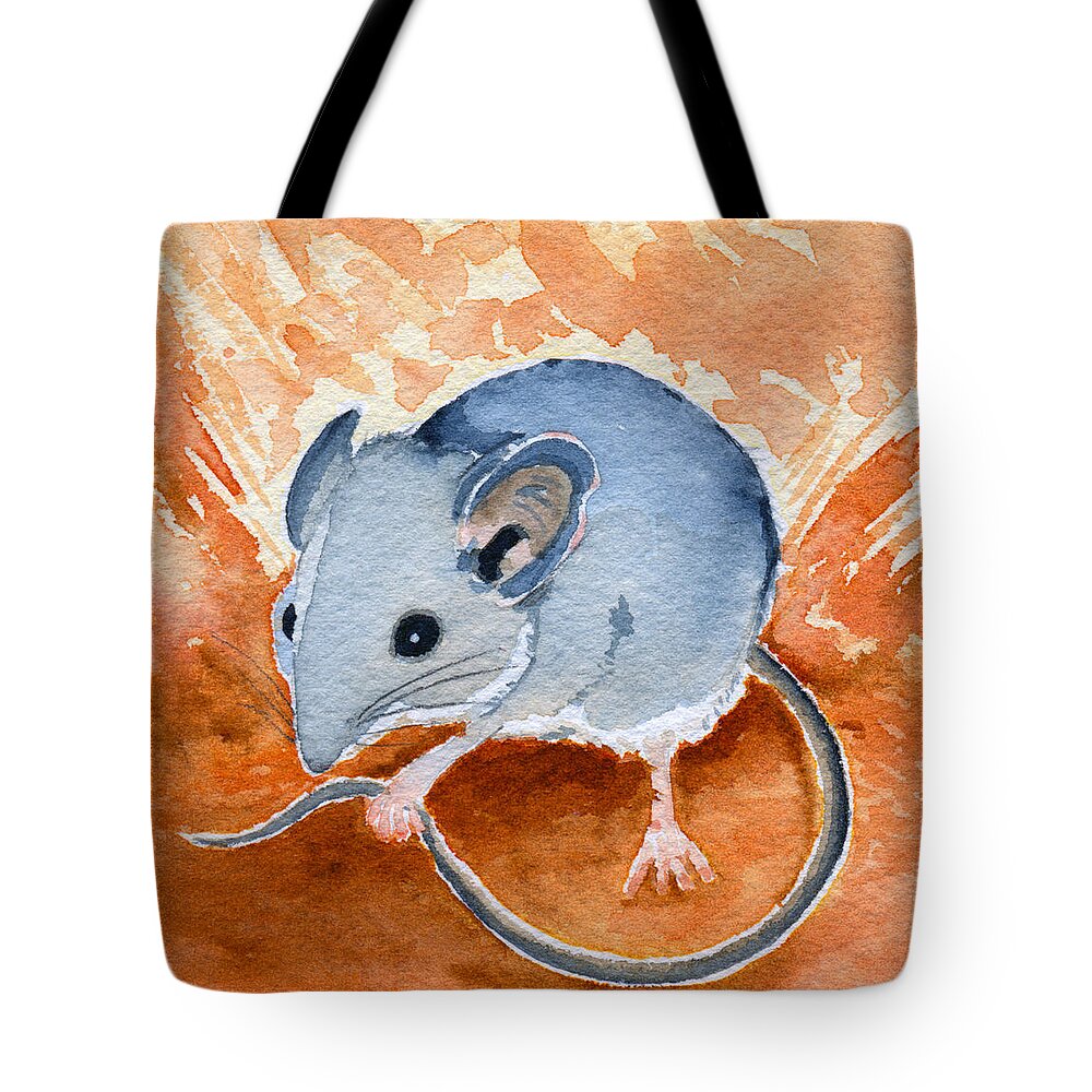 Mouse Tote Bag featuring the painting Mouse by Katherine Miller