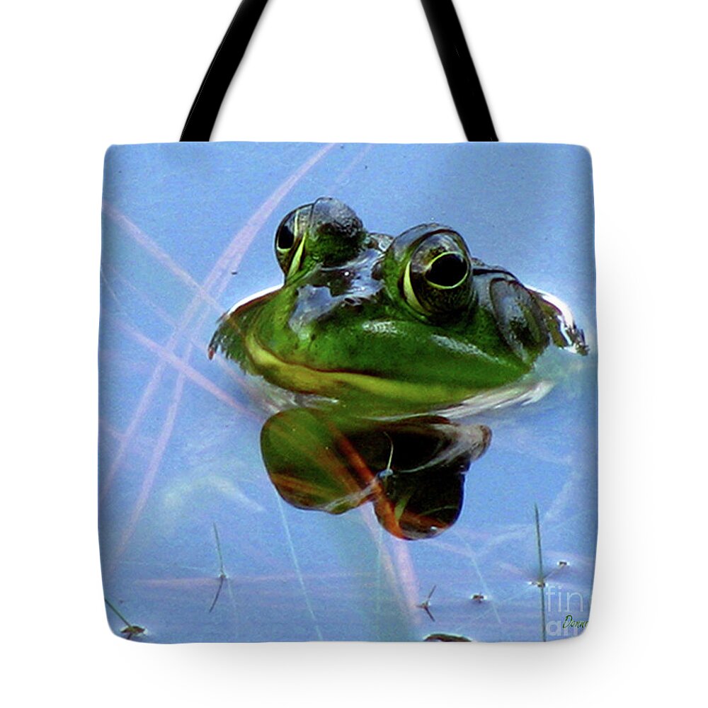 Frog Tote Bag featuring the photograph Mr. Frog by Donna Brown