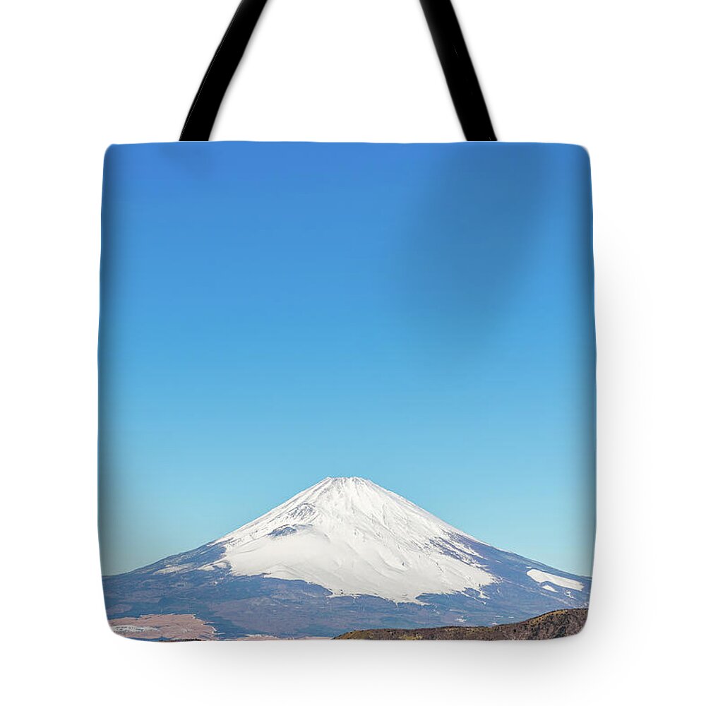 Tranquility Tote Bag featuring the photograph Mt Fuji In Winter by Benoist Sebire