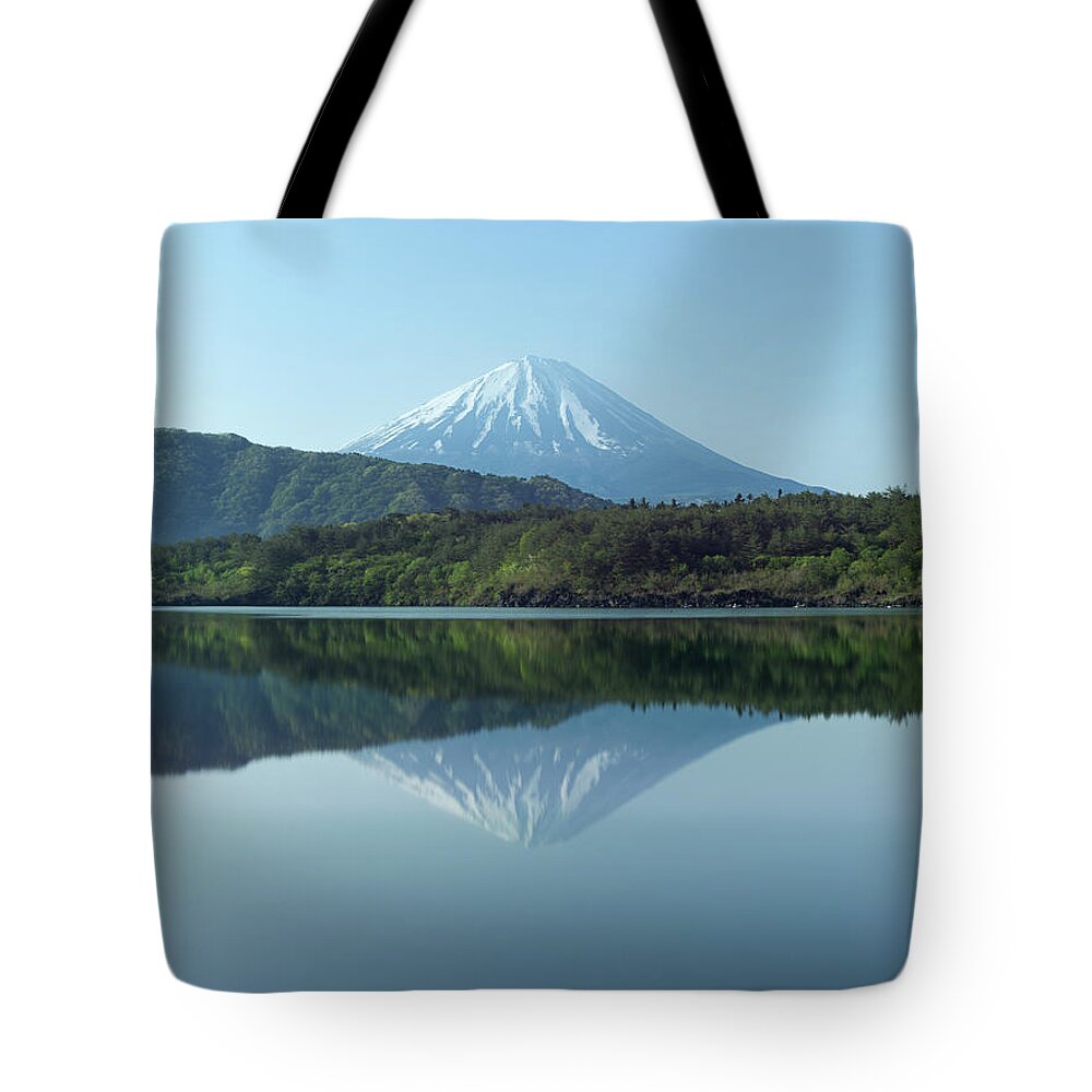 Scenics Tote Bag featuring the photograph Mt. Fuji Reflected by Yuga Kurita
