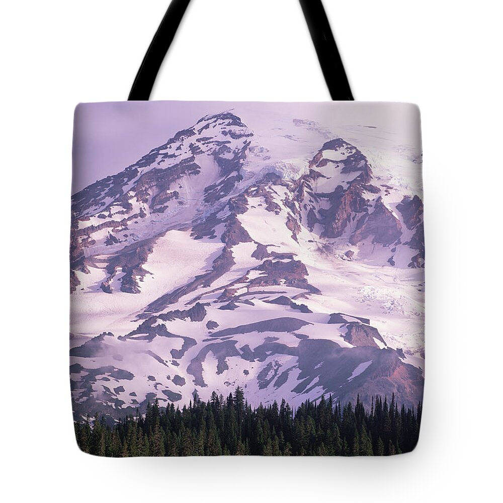 Feb0514 Tote Bag featuring the photograph Mt Rainier Washington by Tim Fitzharris