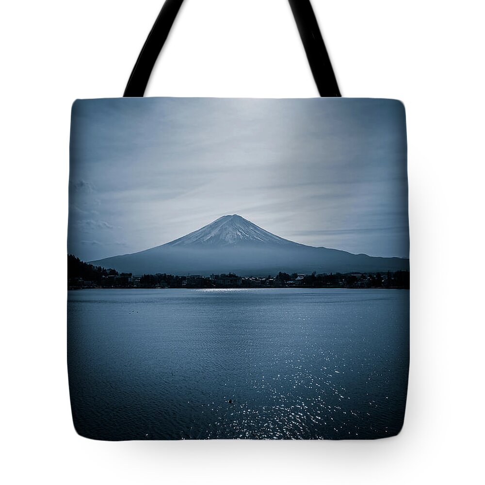Scenics Tote Bag featuring the photograph Mt.fuji & Kawaguchi Lake by Torne uttenai