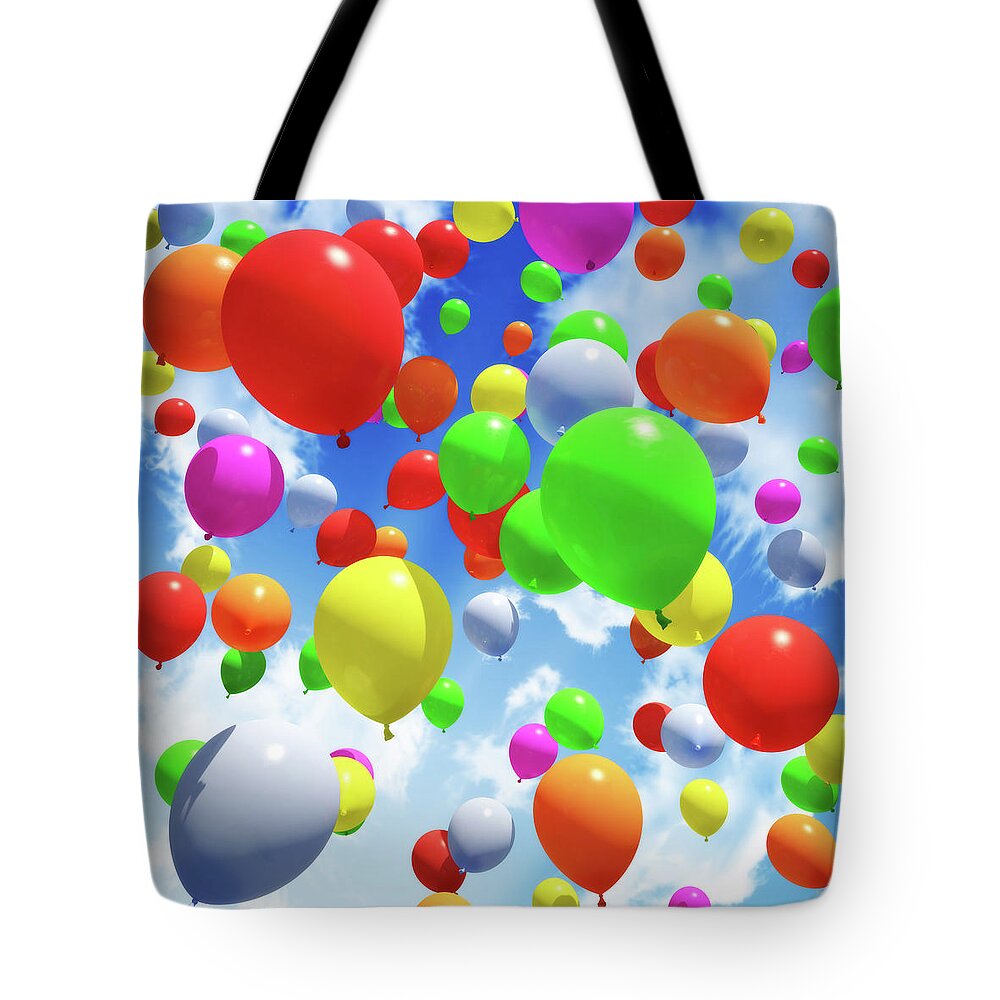 Multicolored Balloons Released Into The by Digtialstorm