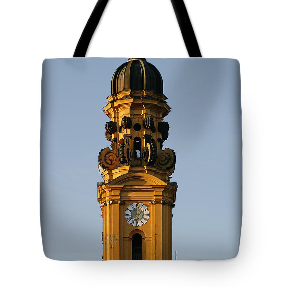 Theatine Tote Bag featuring the photograph Munich Theatine Church of St. Cajetan - Theatinerkirche St Kajetan by Alexandra Till