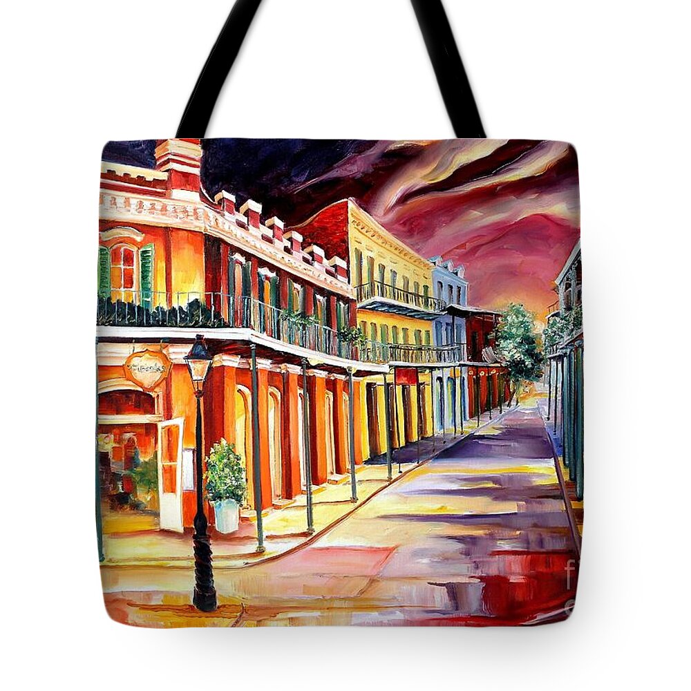 New Orleans Tote Bag featuring the painting Muriel's in the French Quarter by Diane Millsap