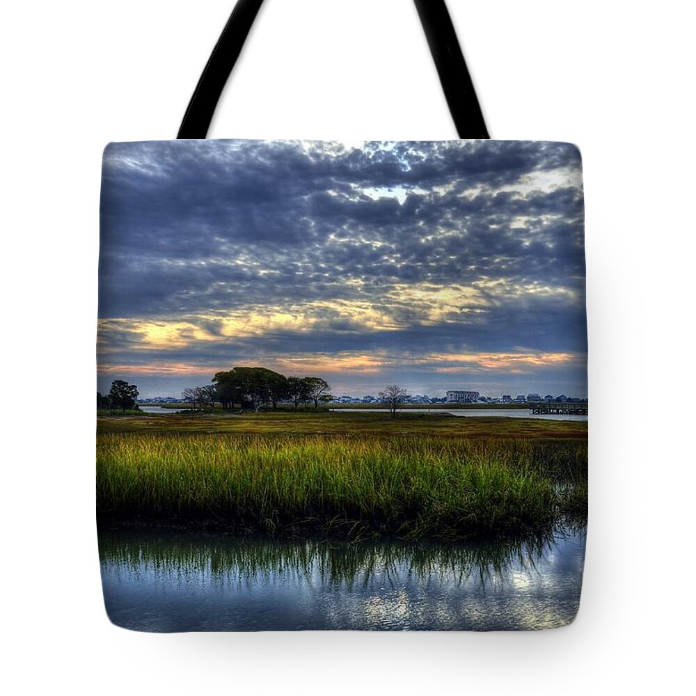 Landscapes Tote Bag featuring the photograph Murrells Inlet Morning 3 by Mel Steinhauer