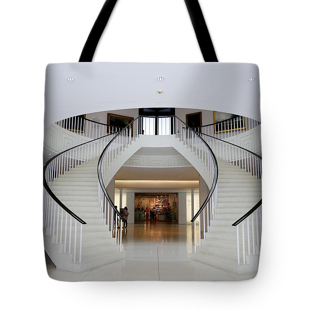 Richard Reeve Tote Bag featuring the photograph Museo de Arte de Ponce - Stairs II by Richard Reeve