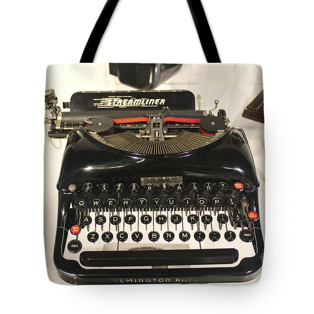 Remington Typewriter Tote Bag featuring the photograph Museum Series 67 by Carlos Diaz