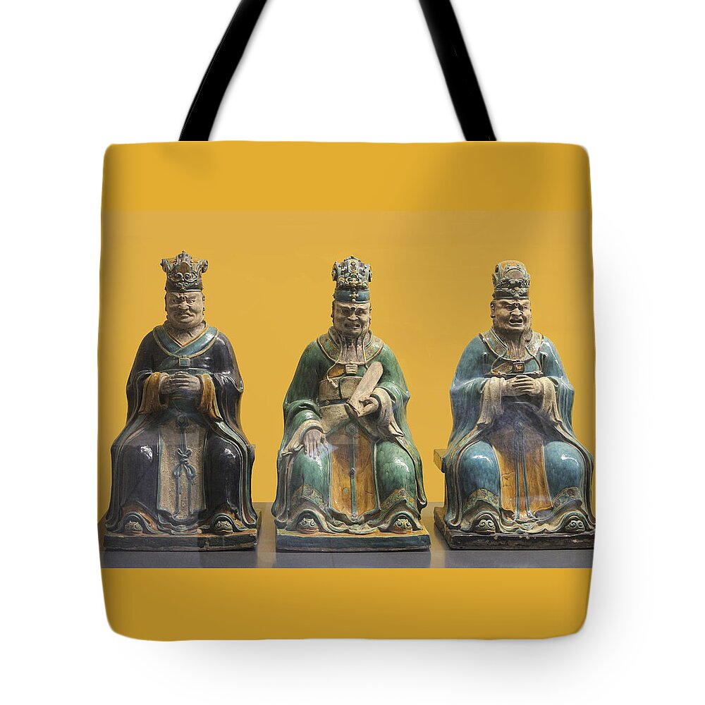 Oriental Figurines Tote Bag featuring the photograph Oriental Figurines Series 79 by Carlos Diaz