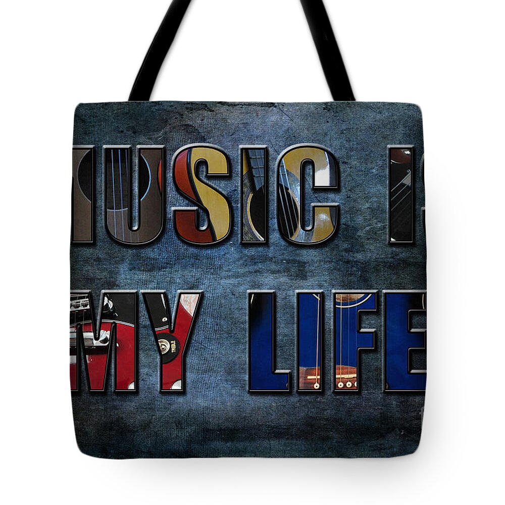 Music Tote Bag featuring the photograph Music is My Life by Randi Grace Nilsberg