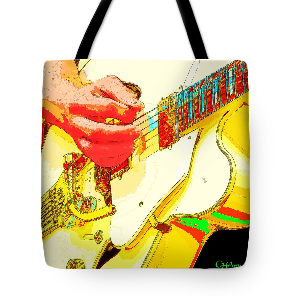 Guitar Tote Bag featuring the photograph Music Out of Metal XVIII by C H Apperson