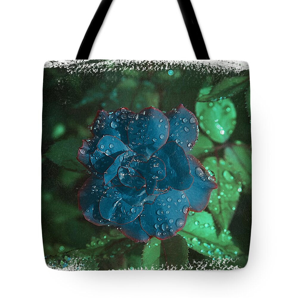 Rose Tote Bag featuring the photograph My Blue Rose by David Yocum