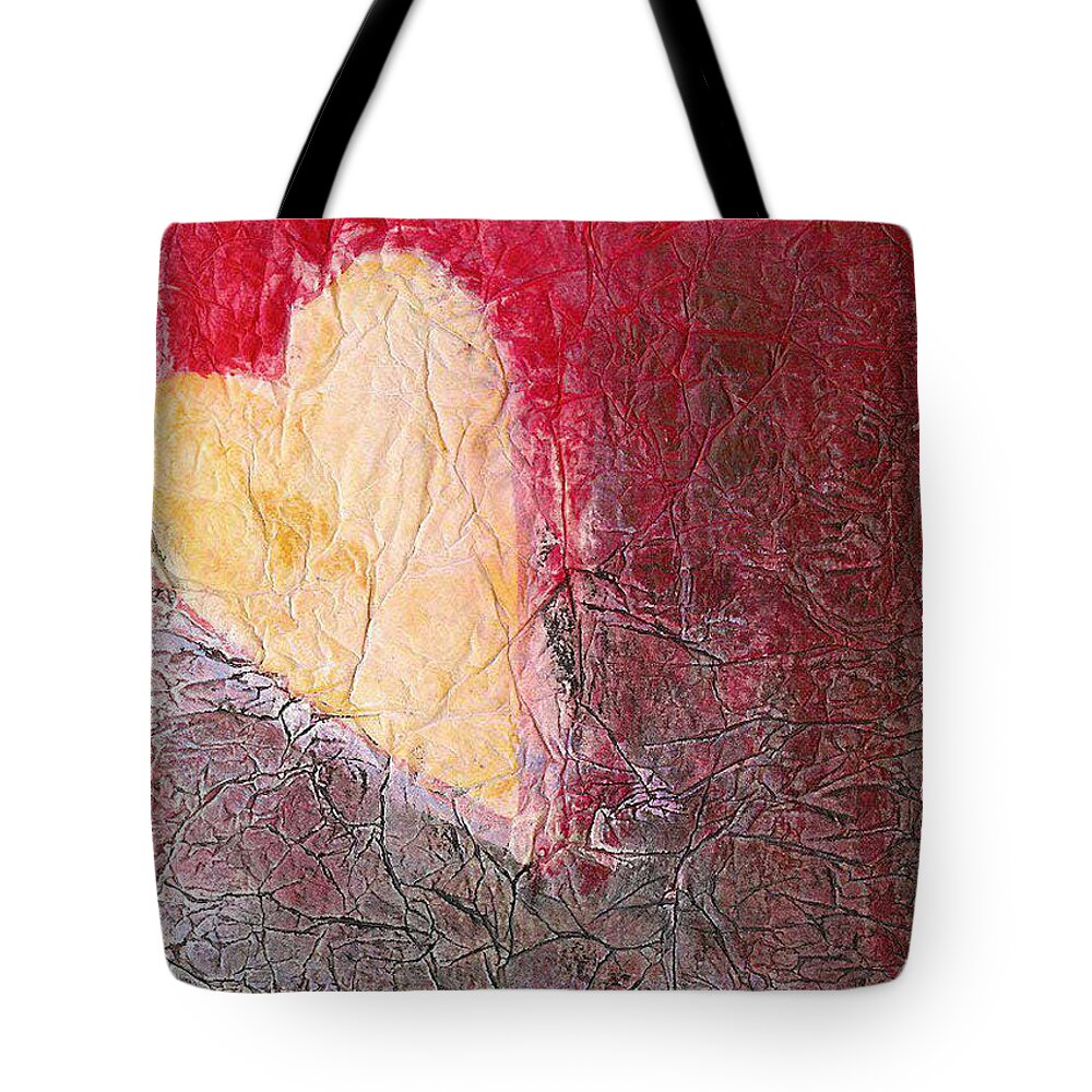 Heart Tote Bag featuring the mixed media My Heart by Ruth Dailey