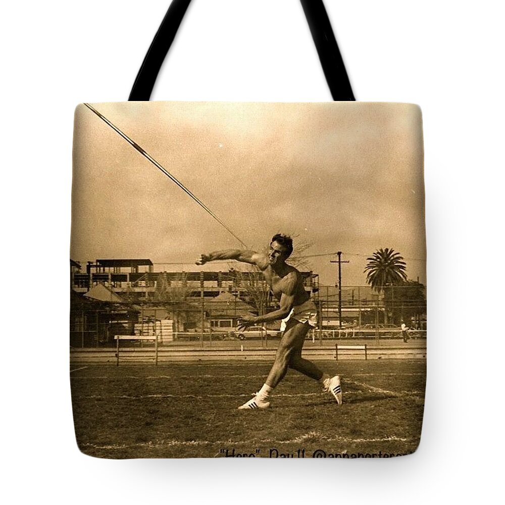 Hero Tote Bag featuring the photograph My #hero, George Porter, 1968 by Anna Porter