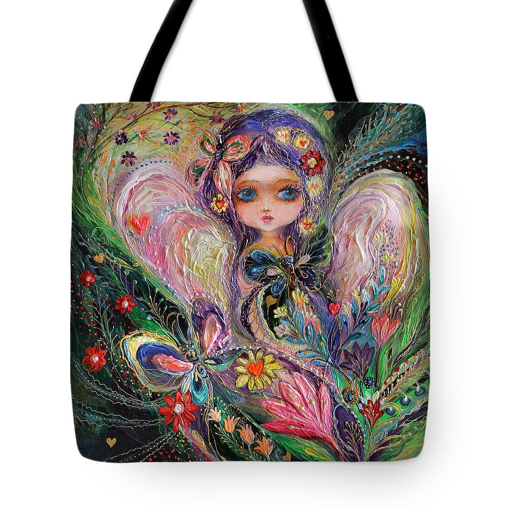 Toys Tote Bag featuring the painting My little fairy Jemima by Elena Kotliarker