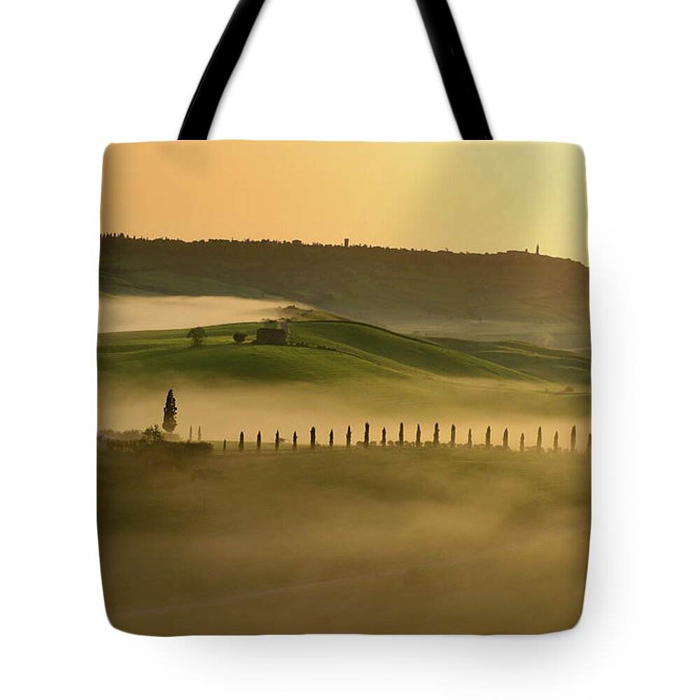 Tranquility Tote Bag featuring the photograph Mystic Tuscany by Mario Eder