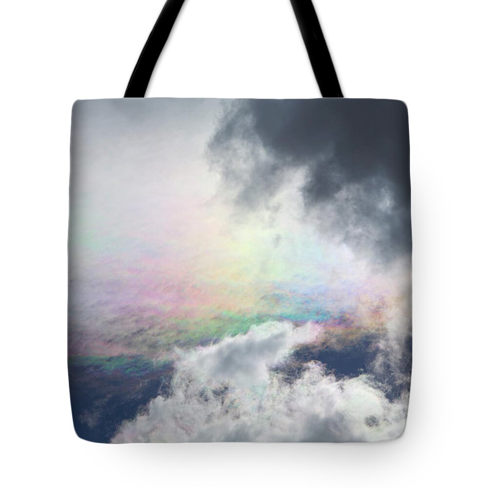 00346013 Tote Bag featuring the photograph Nacreous Clouds And Evening Sun by Yva Momatiuk John Eastcott