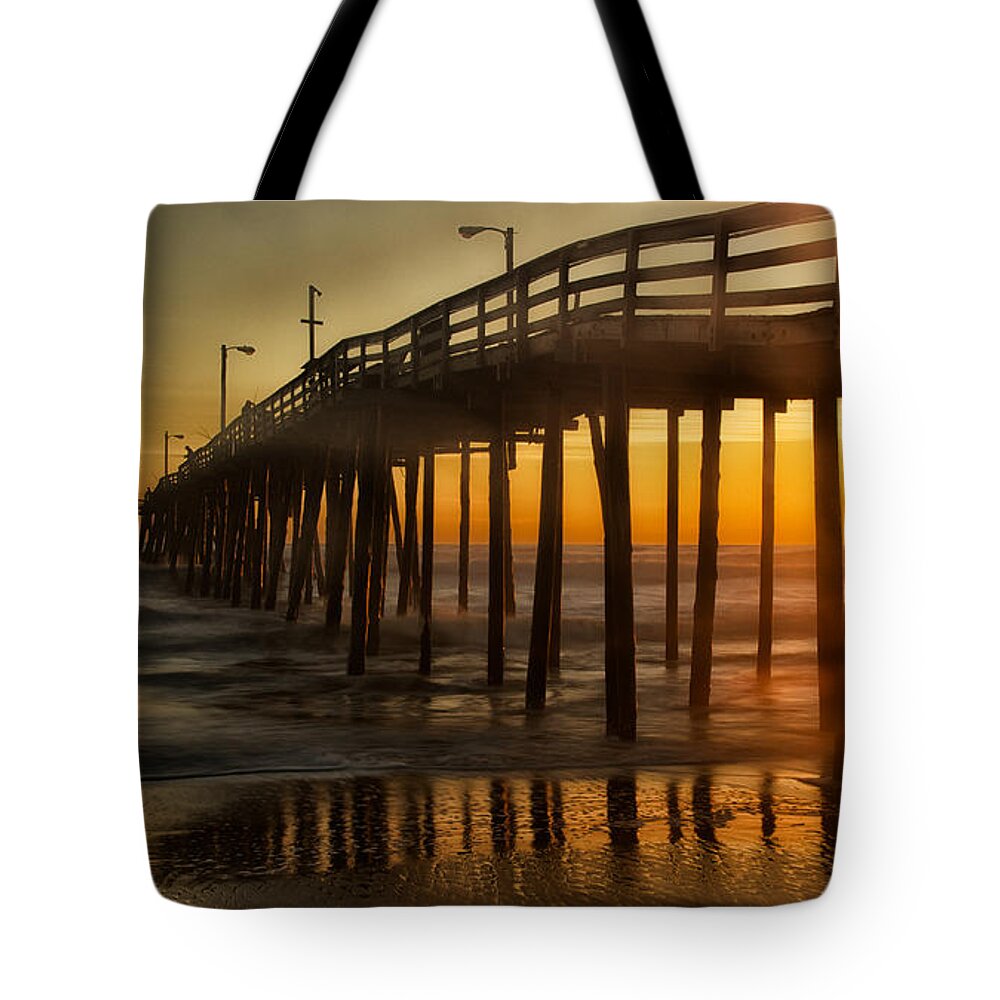 Pier Tote Bag featuring the photograph Nags Head Fishing Pier by David Kay