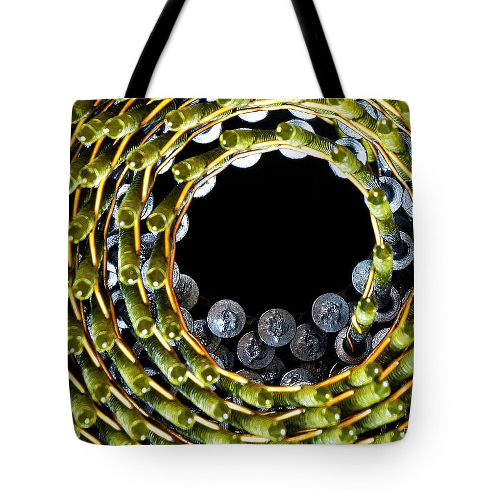 Texas Tote Bag featuring the photograph Nail Spin by Erich Grant