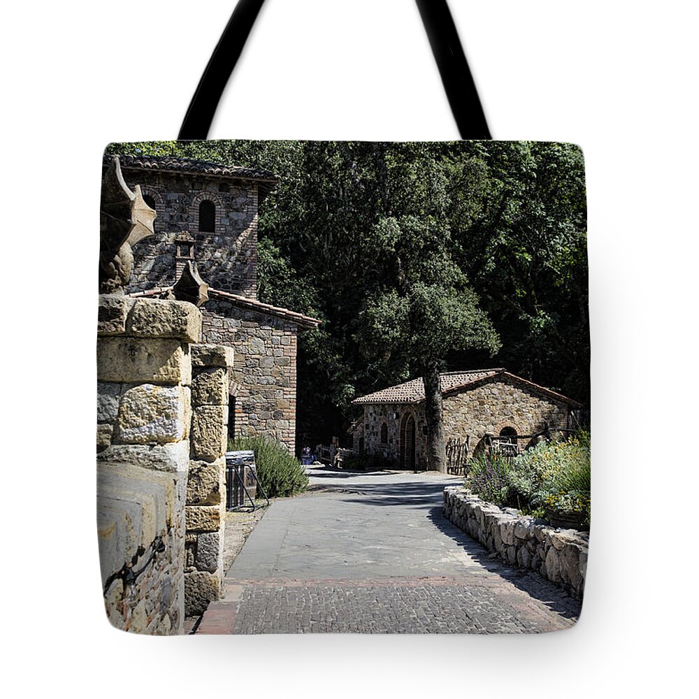 Napa Tote Bag featuring the photograph Napa Castle by Judy Wolinsky