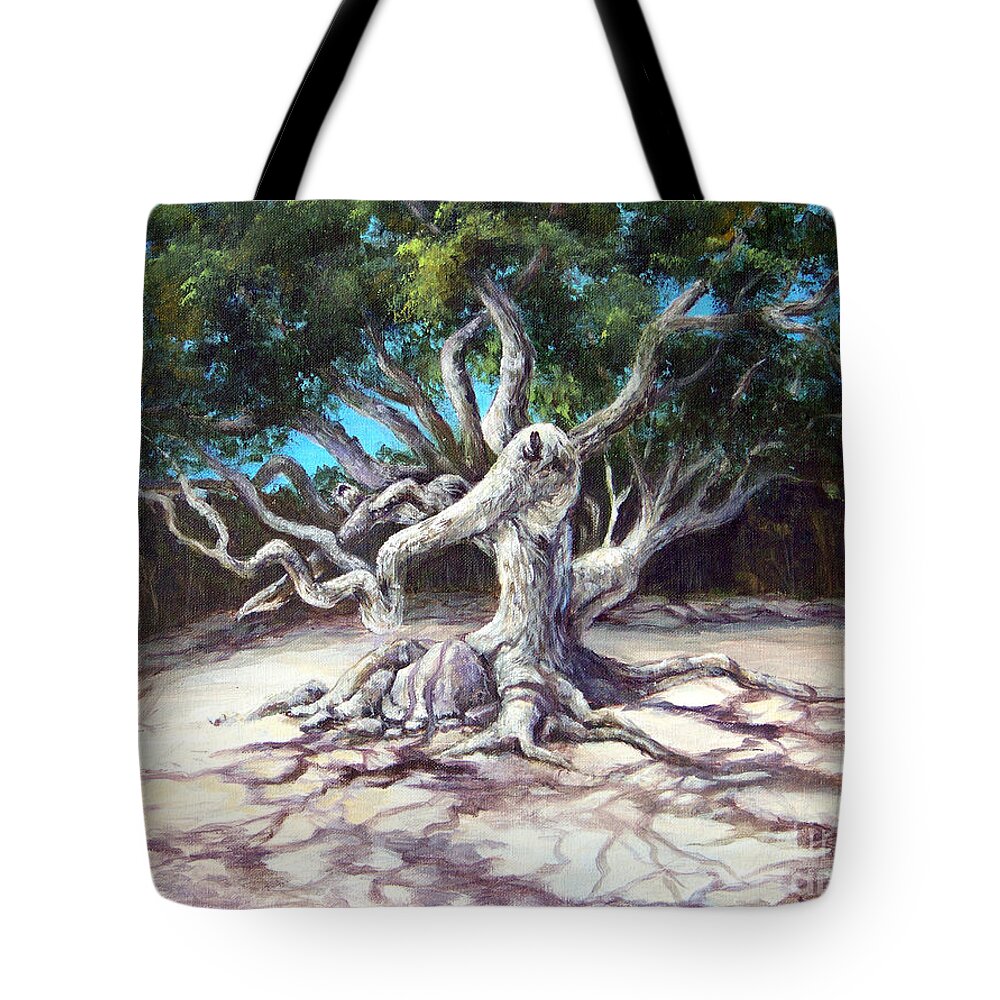 Withered Tree Tote Bag featuring the painting Narley Dude by Deborah Smith