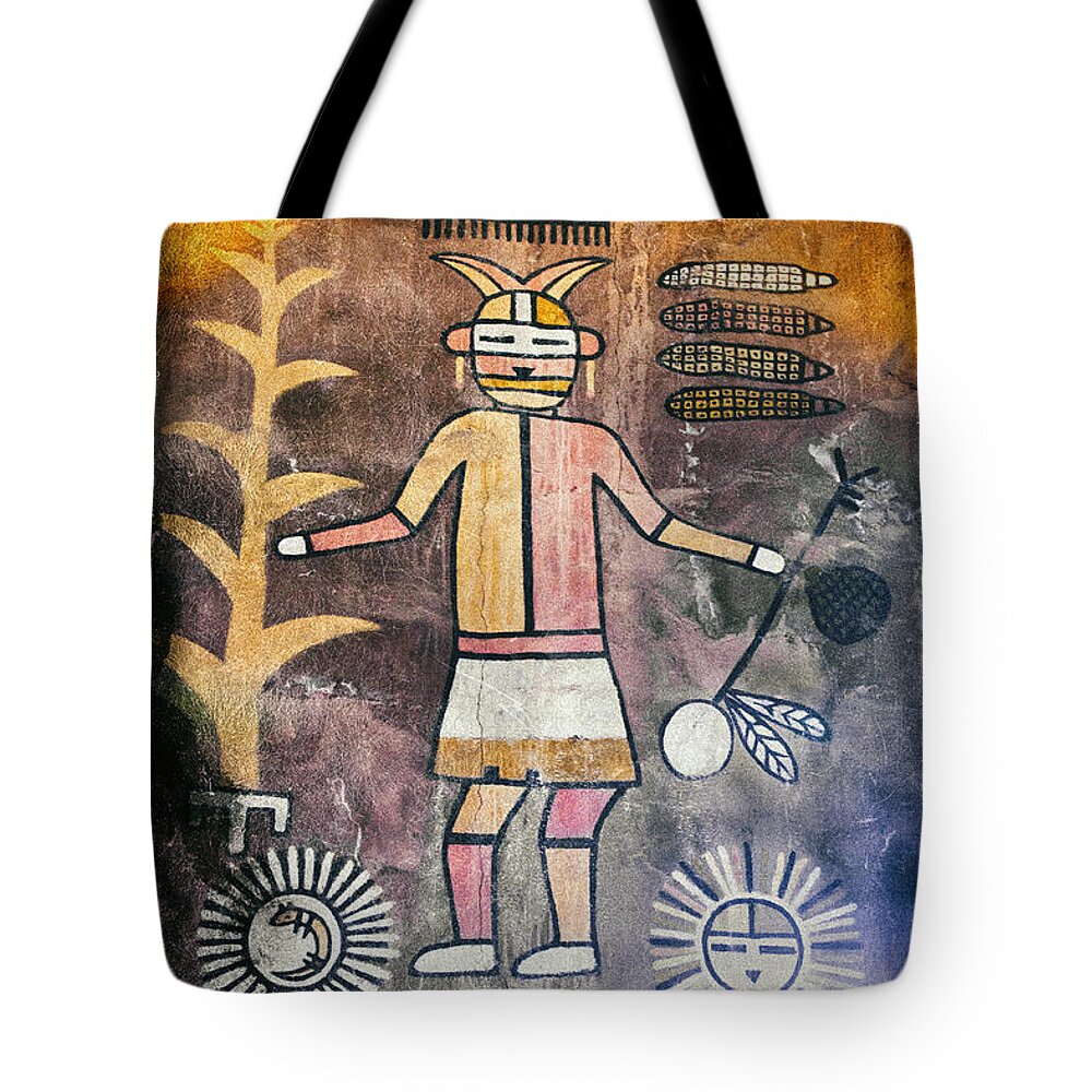 Indian Tote Bag featuring the photograph Native American Harvest Pictograph by Jo Ann Tomaselli