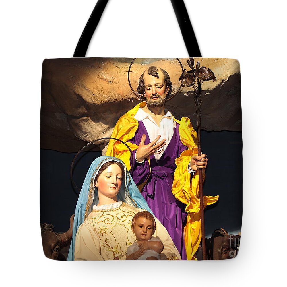 Christmas Tote Bag featuring the photograph Christmas Nativity Scene by Stefano Senise