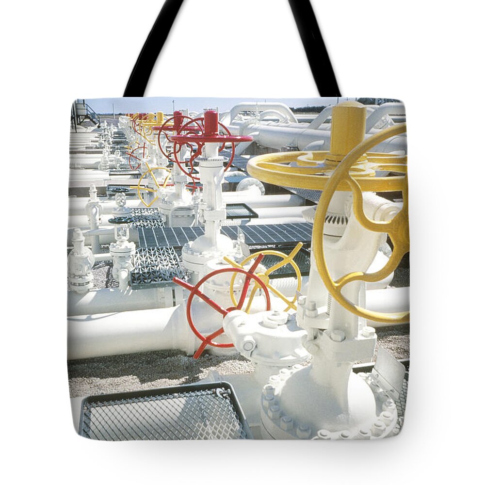 Natural Gas Tote Bag featuring the photograph Natural Gas Relay Station by Van D. Bucher