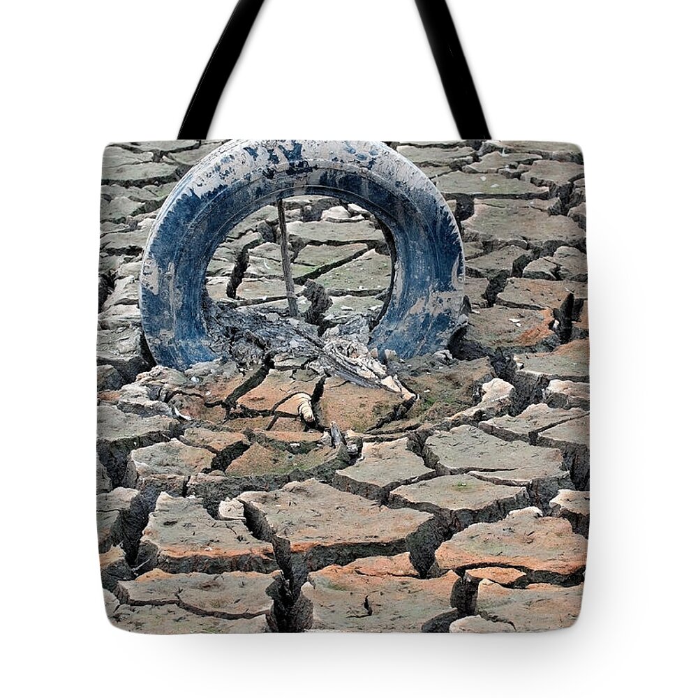 Tire Tote Bag featuring the photograph Natures artwork by Teri Schuster