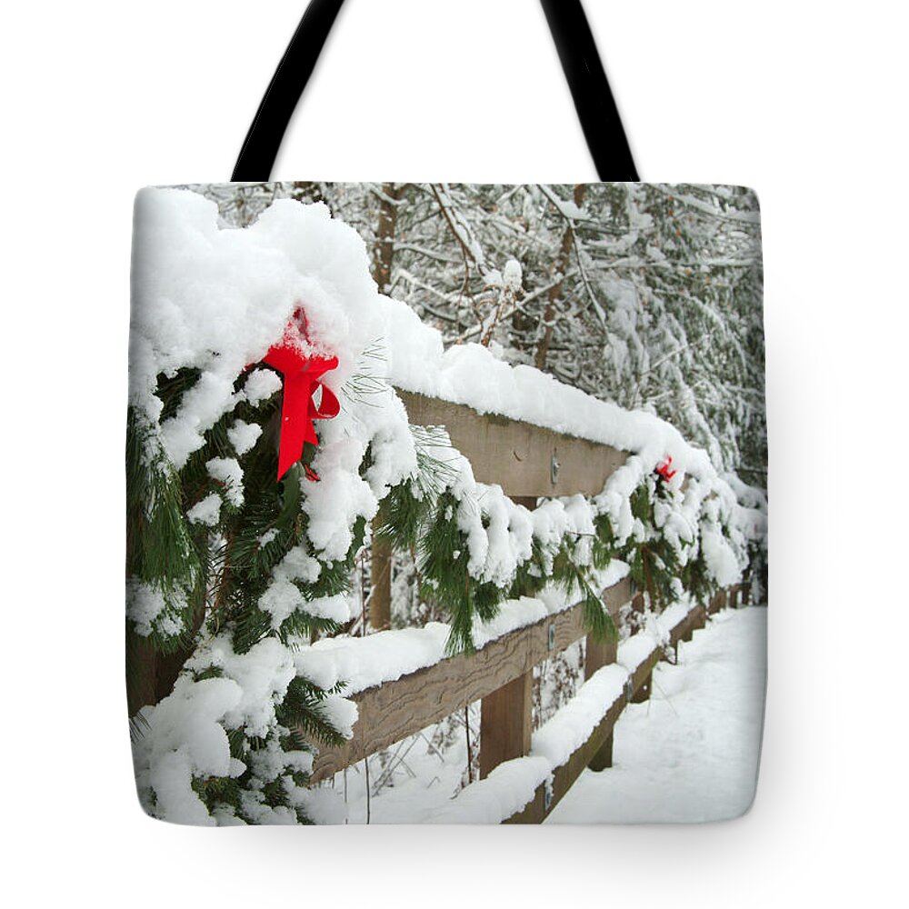 Christmas Tote Bag featuring the photograph Nature's decorations by Michael McGowan