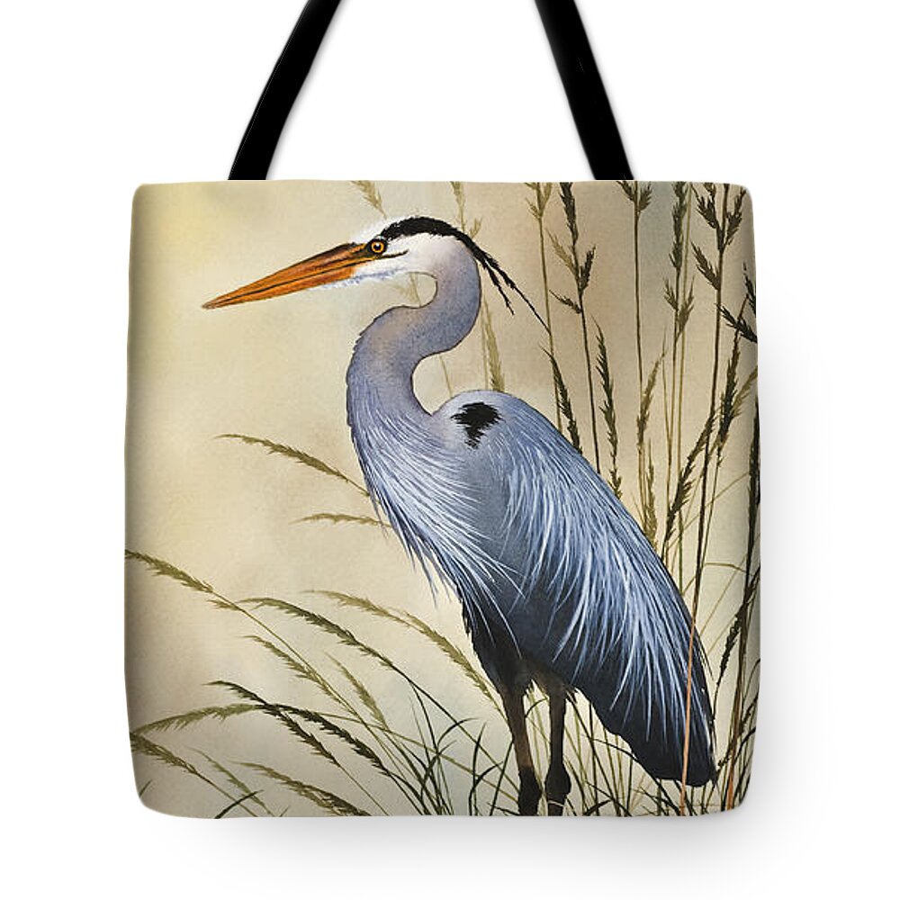 Heron Tote Bag featuring the painting Natures Grace by James Williamson