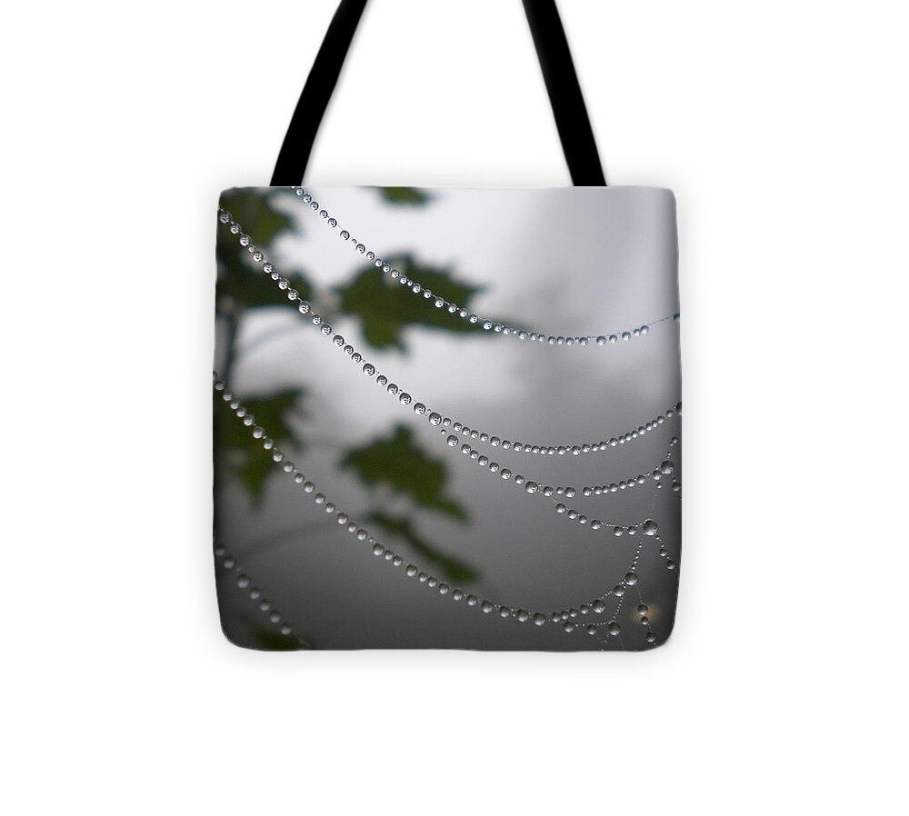 Web Tote Bag featuring the photograph Nature's Pearls by Diannah Lynch