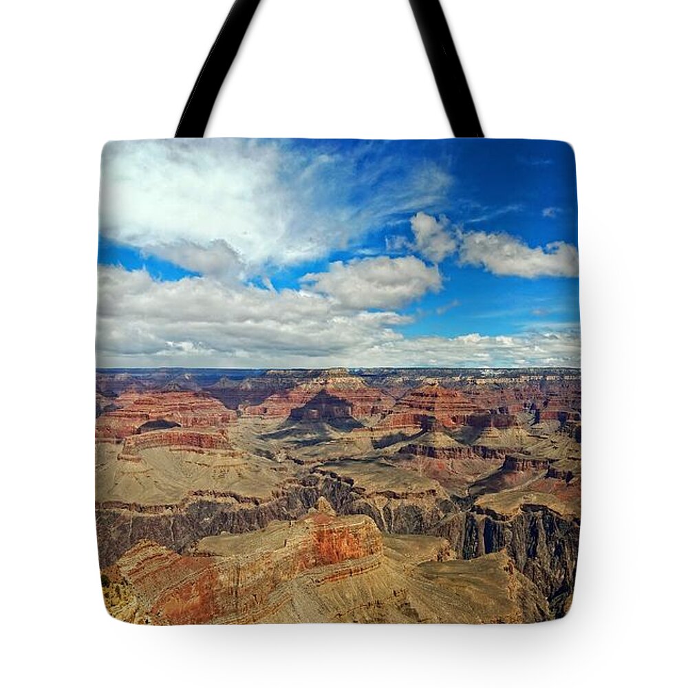 Grand Canyon Tote Bag featuring the photograph Near Perfect Day by Dave Files