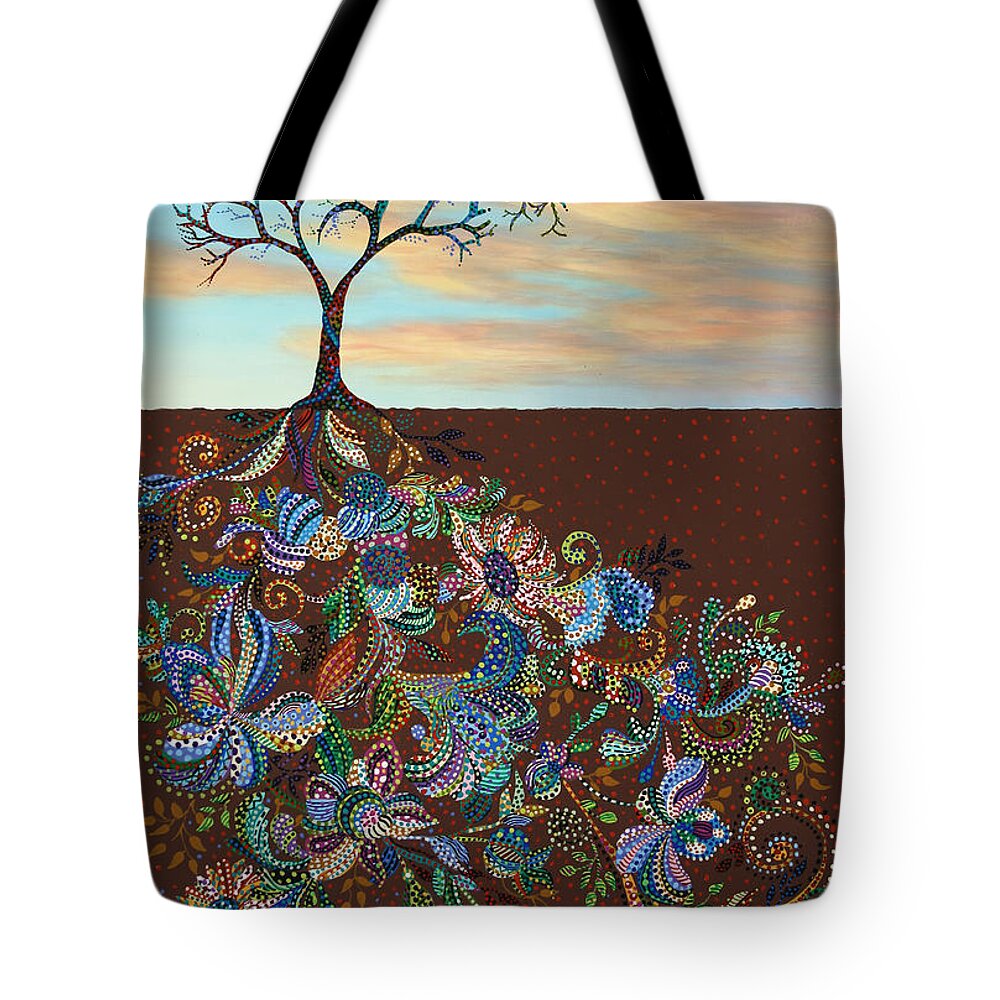 Tree Tote Bag featuring the painting Neither Praise Nor Disgrace by James W Johnson