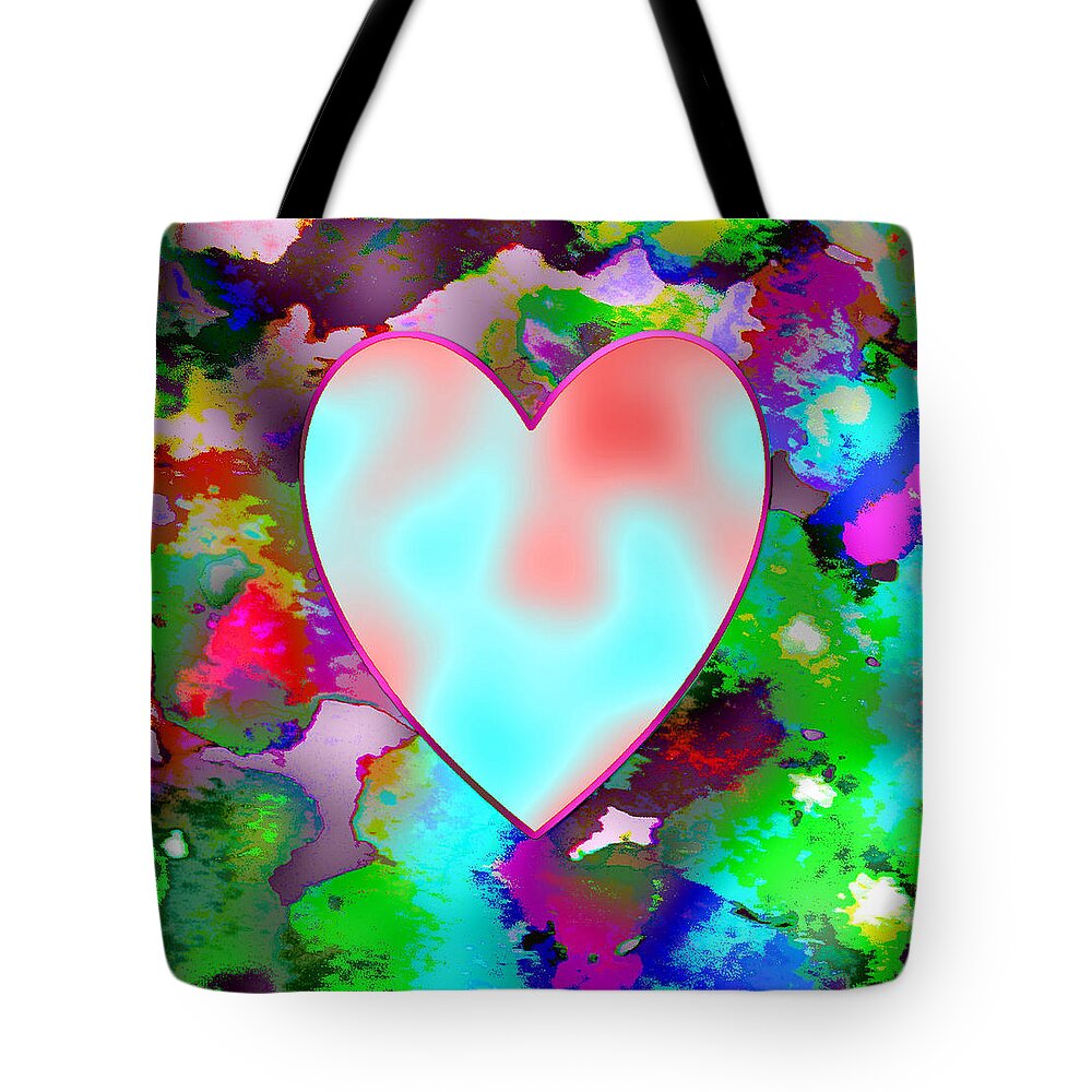 Valentine Tote Bag featuring the painting Neon Valentine by Jamie Frier