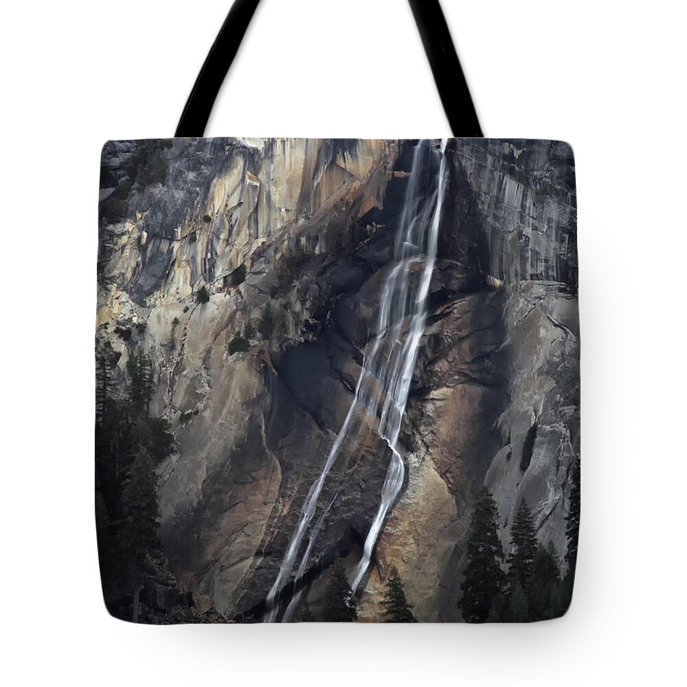 Waterfall Tote Bag featuring the photograph Nevada Falls by Erika Fawcett