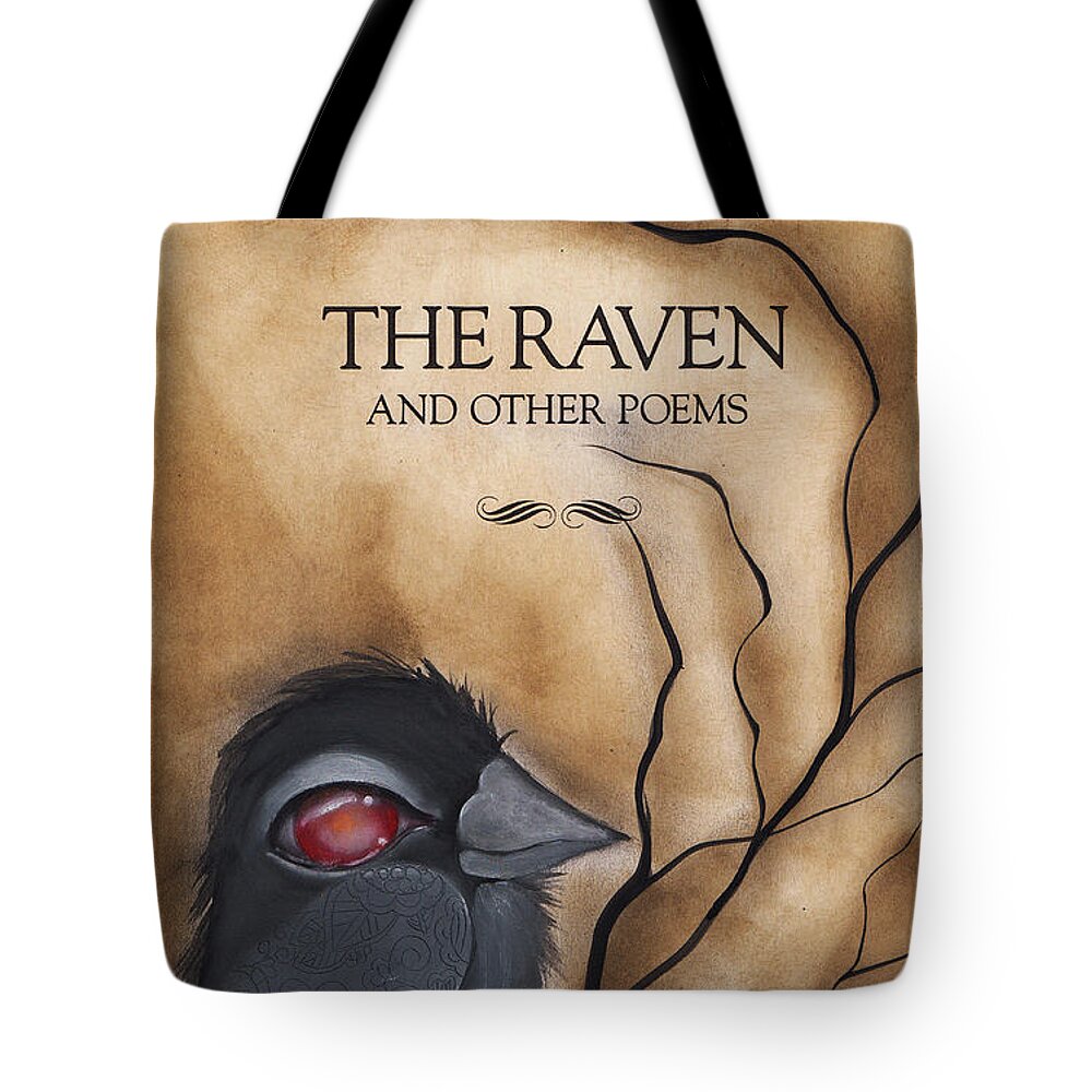 Crow Tote Bag featuring the painting Nevermore #2 by Abril Andrade